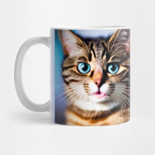 Surprised muzzle of a cute cat Mug